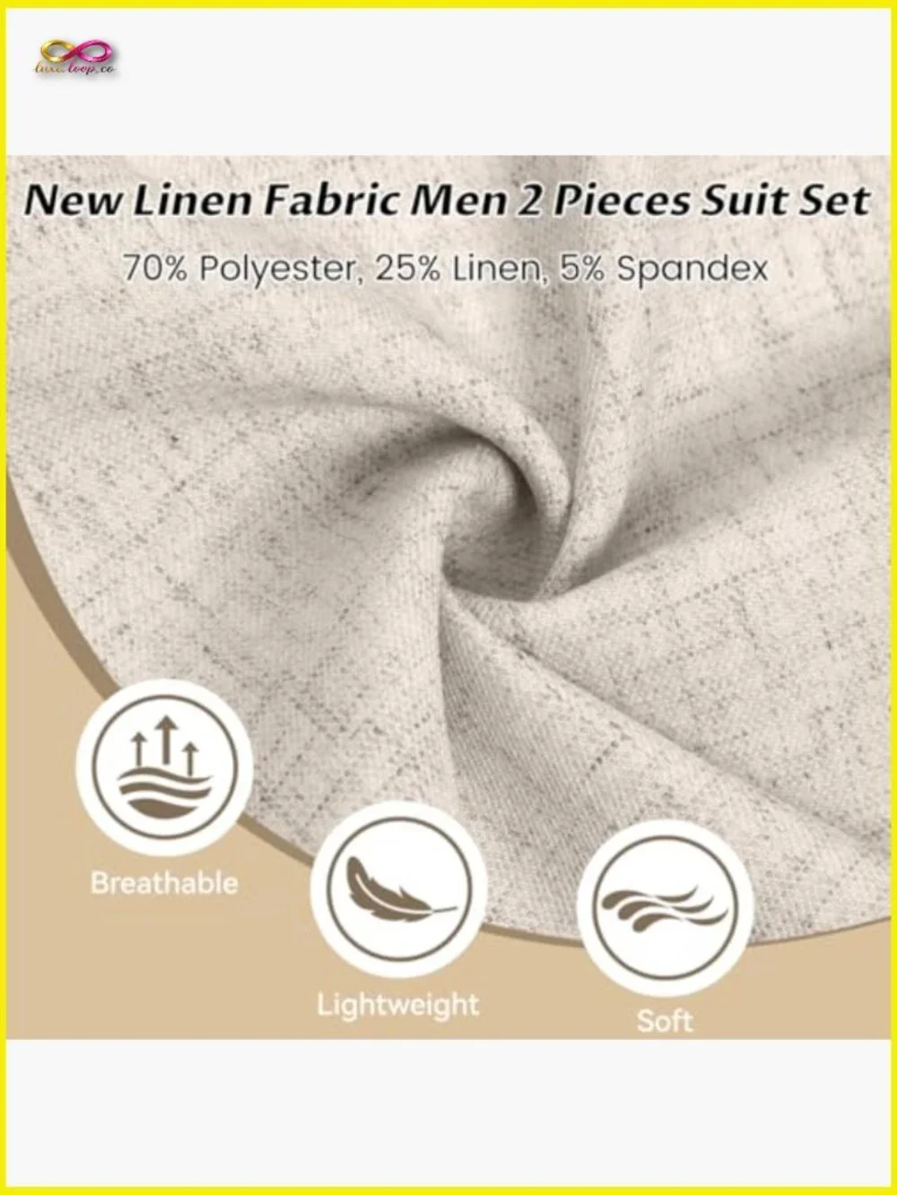 Linen Suit Set Slim Fit Peak Lapel Blazer Pants Elegant Summer Wedding Tuxedo